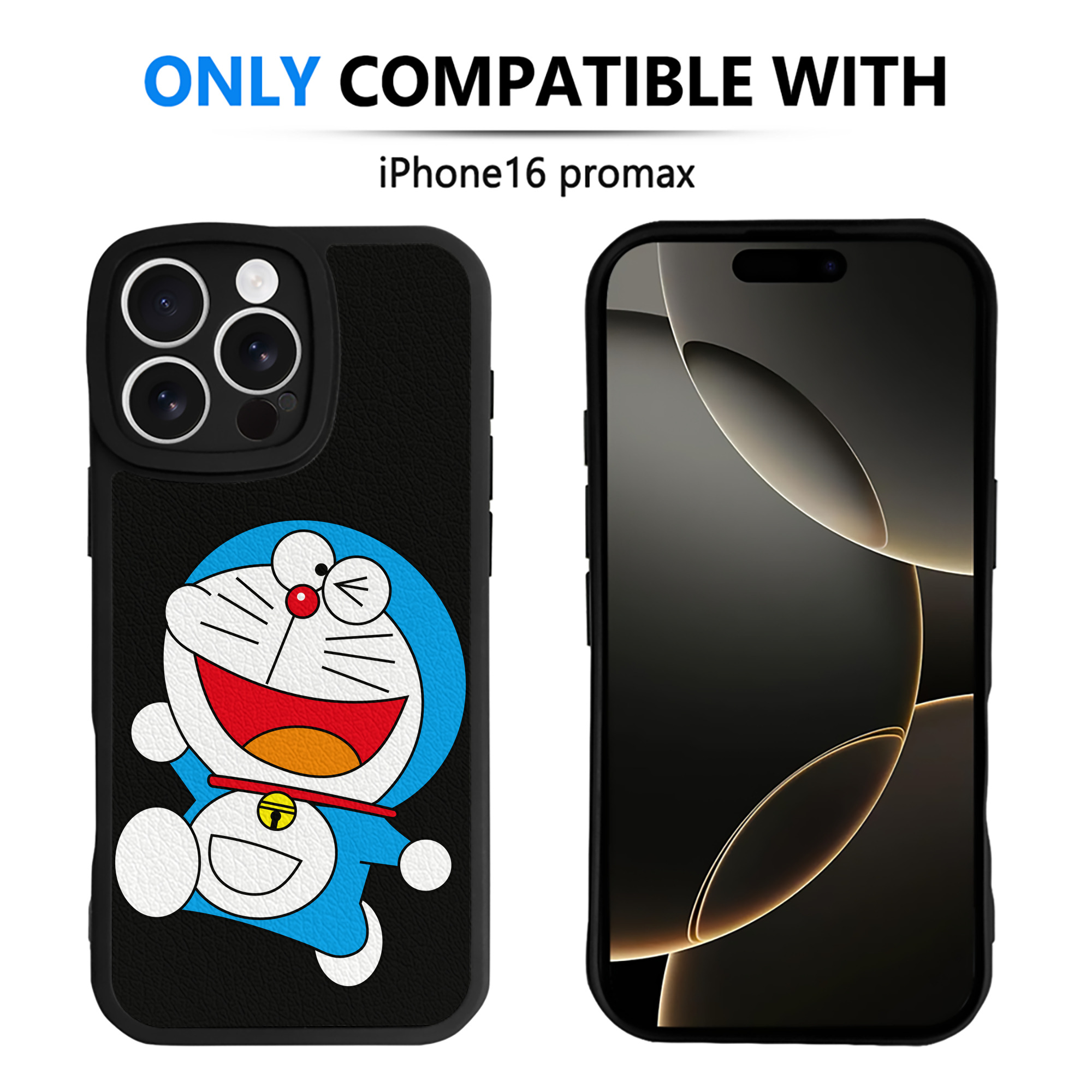 （画像用） ドラえもん Doraemon 【iPhone 16シリーズ対応】シリコンスマホケース（レザー調） 材質：シリコン